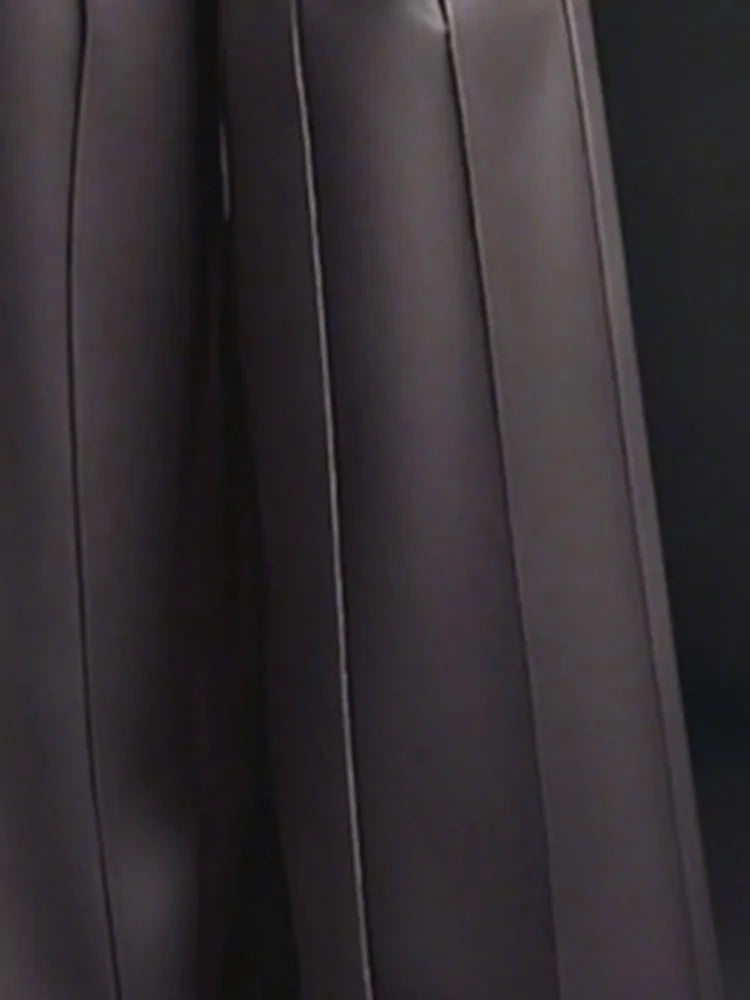 Pantalon Large Plissé Cuir PU Femme | Taille Haute Oversize | Club & Soirée | 2026