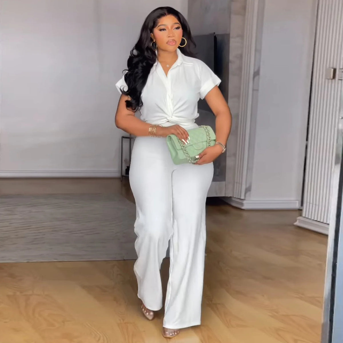 2 Piece Women Sets 2025 New Arrival Plus Size Summer Matching Sets Print Two Pieces Sets Top Pants Suits Outfits Clothing