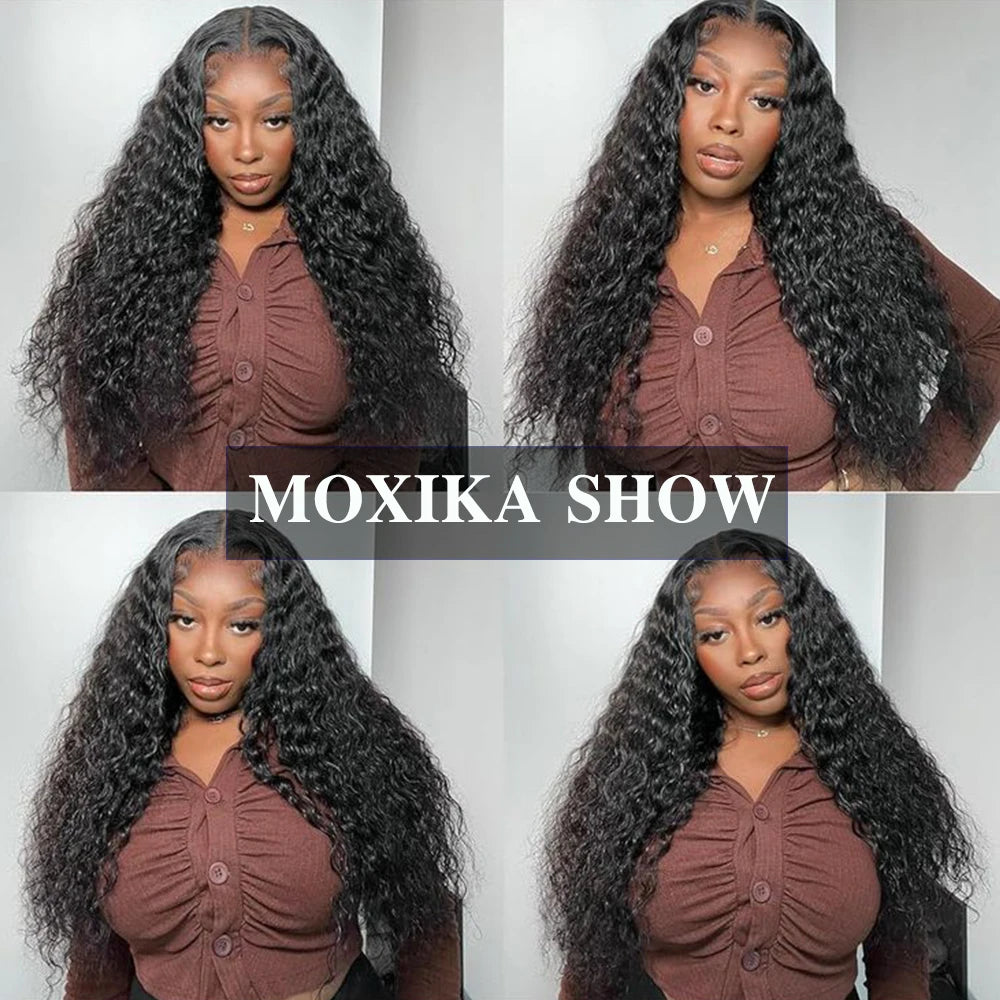 Perruque Deep Wave Cheveux Humains | 13x4 & 13x6 Lace Front | 200% Densité | Curly Frontal | Femme