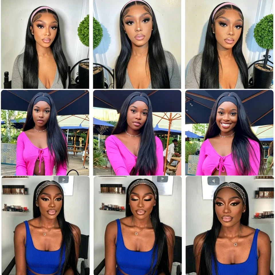 13x4 Brazilian Human Hair Wig Wear and Go 200 Density Straight 13x6 Hd Lace Frontal Wigs Natural Black Pre Plucked Baby Hair