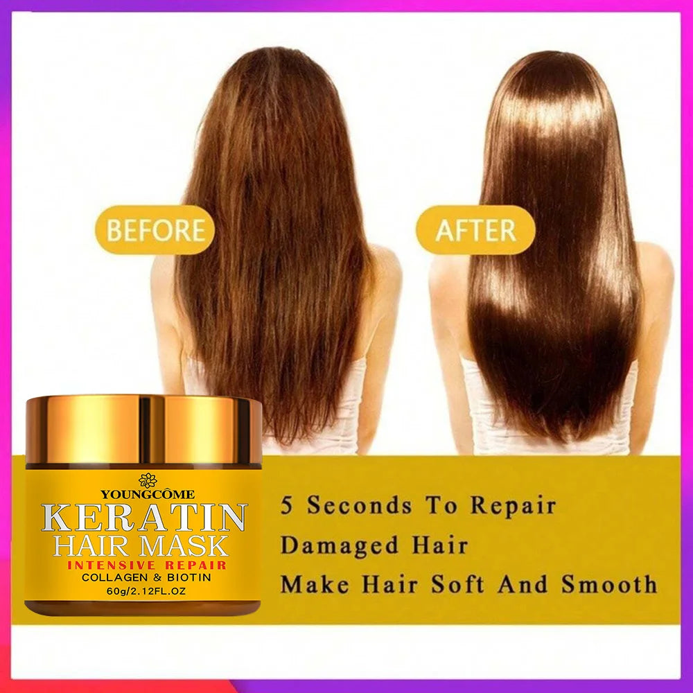 Hair Repair Hair Mask Biotin Collagen Keratin Treatment Hair Conditioner Hair Essential Oil Nourishing for Dry Damaged