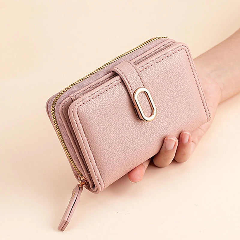 Women's Wallet with Zip Coin Pocket PU Leather Purses for Women Lychee Pattern Wallets and Handbags Money Bags Simple Billfold