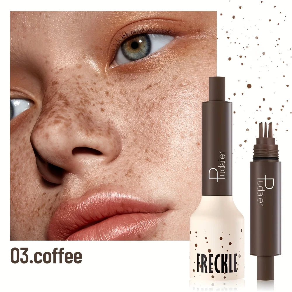 Natural Nude Makeup Fake Freckles Pen Waterproof Long Lasting Light Coverage Freckle Stamp for Women