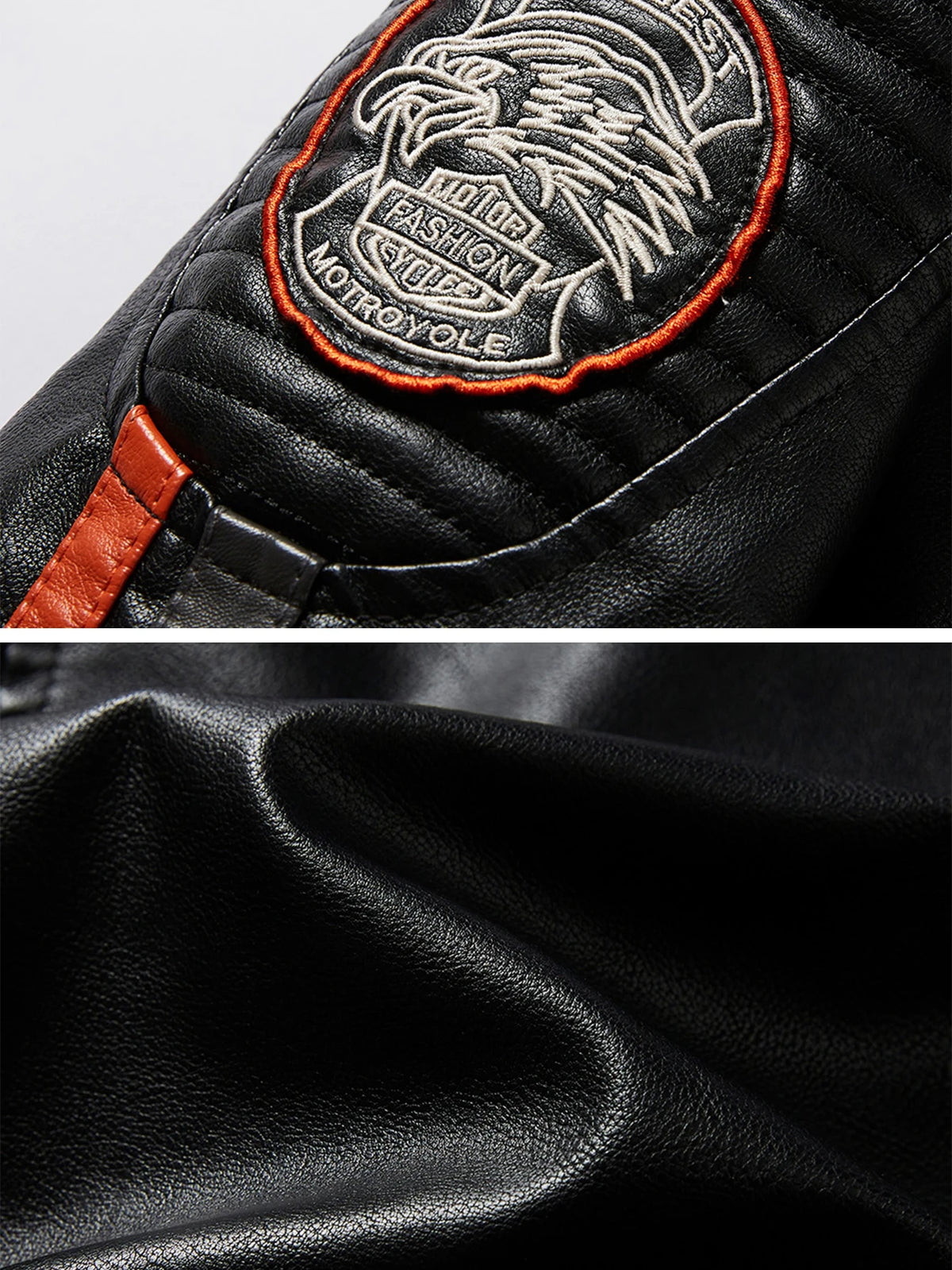 Men's Faux Leather Motorcycle Jacket Waterproof Windproof PU Moto Vintage Bomber Winter Jacket for Men