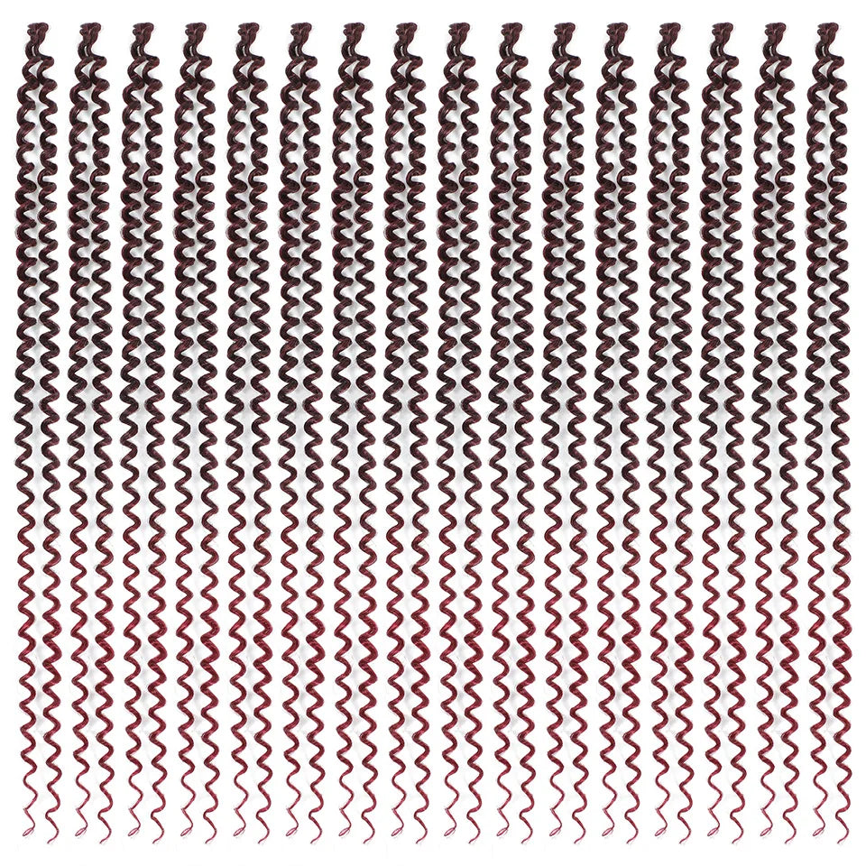 Extensions à torsades bohèmes ondulées bourgogne | 22 po