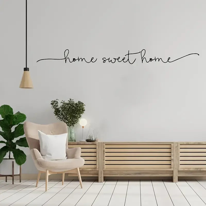 1pc Vinyl Sticker Home Sweet Home Decor Phrase Wall Sticker Art Decal For House Decoration Wall Decals Bedroom Decor Vinyl Mural