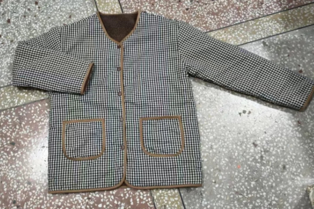 Fashion New Autumn and Winter Warm Jacket Two Sides Wear Plaid Plush Jacket Kids Jackets Winter Clothes DGUKYM 12042