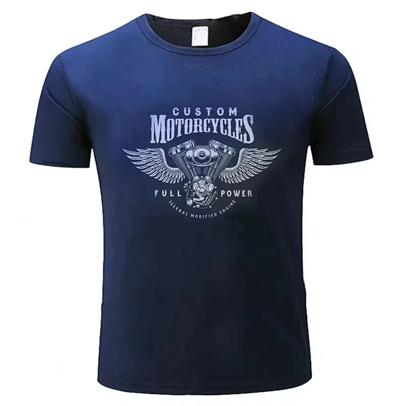 2024 Men T Shirt Motorcycles Engine Chopper Biker Bobber Motard Harleys Tees Graphic Oversize Davidson Streetwear Casual Unisex