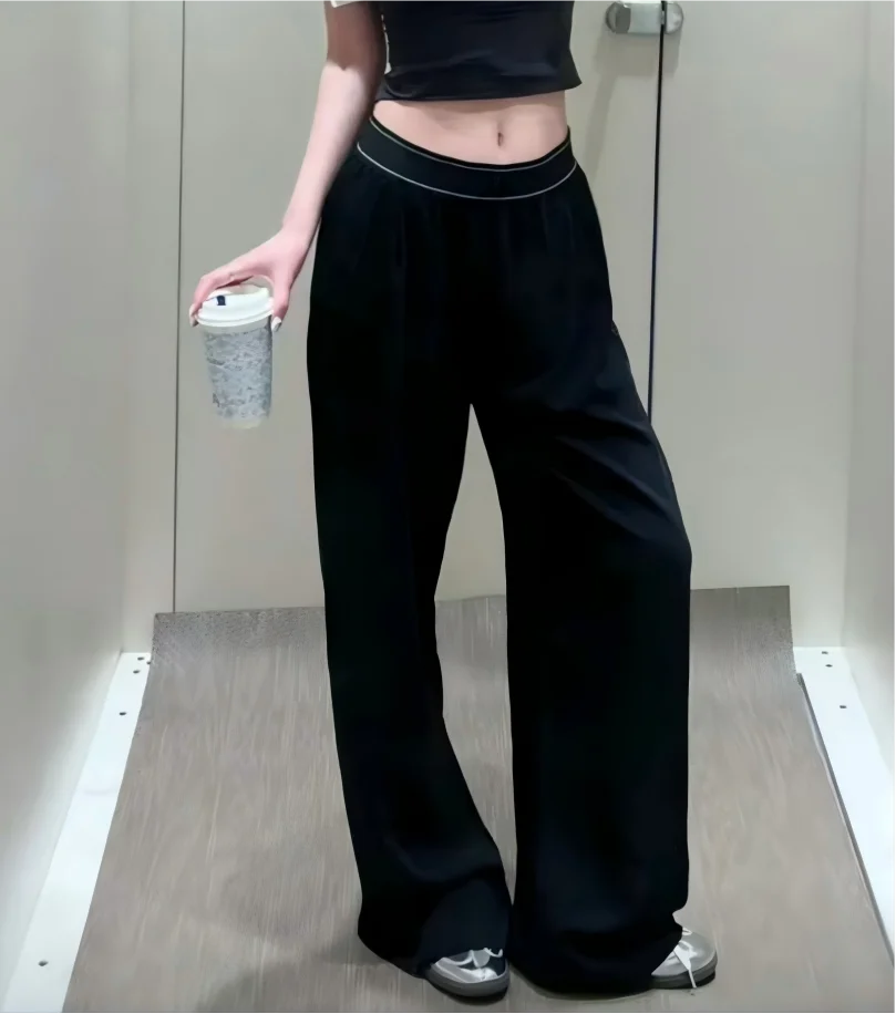 Pantalon Large Séchage Rapide Taille Haute Femme | Élastique Léger | Entraînement Casual Été
