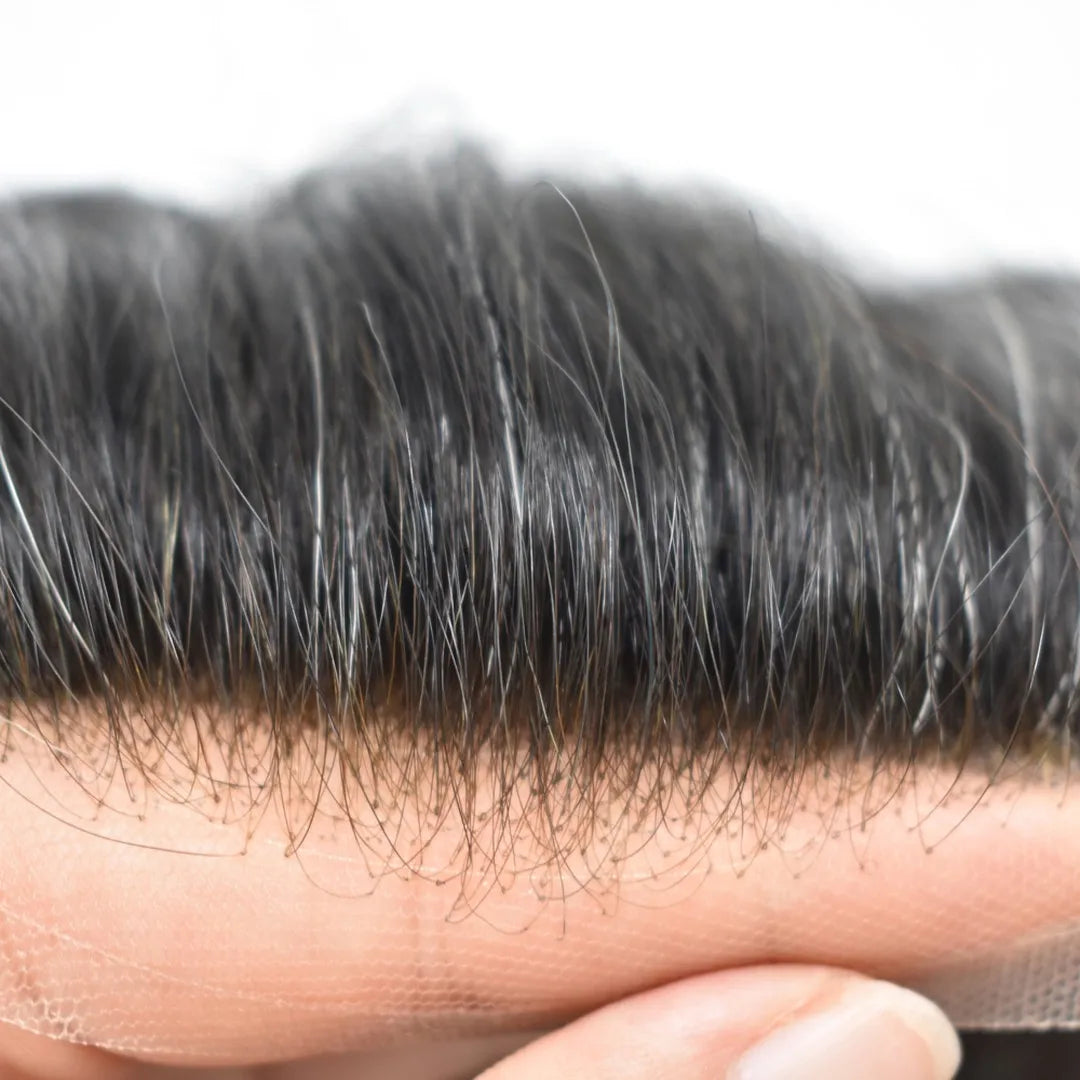 Toupee for Men Human Hair Wigs Men's Toupee FPM Prosthesis Units Patch Curly Wave Toupee Hair Real Human Replacement