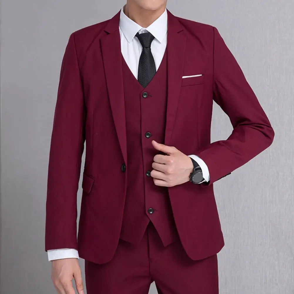 2026 Elegant Men's Formal Blazer British Style Professional Work Groom Wedding Dress Best Man Blazer Jacket Blazer for Shirt Tie