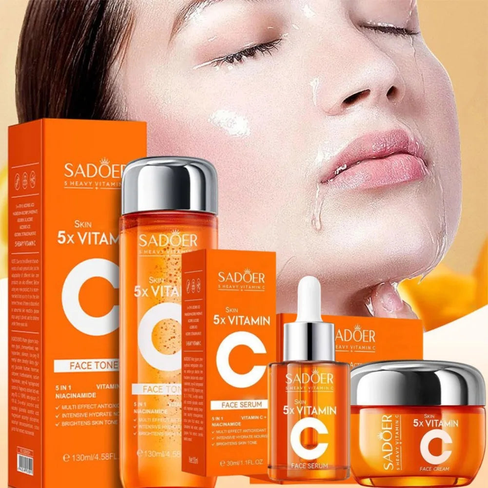 Vitamin C Revitalizing Skin Serum Skincare Set Moisturizing Brightening Cream Firming&lifting Repair Essence Korean Skincare