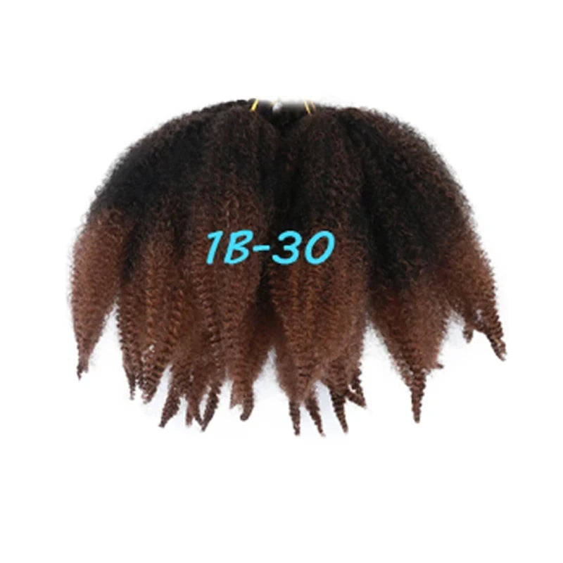Synthetic 8 inch Braids Hair Soft Afro Kinky Twist Crochet Braid Hair Extensions Curl Locks Crochet Braiding Hair