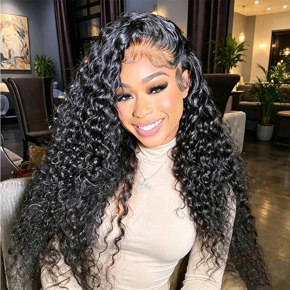 Perruque Kinky Curly Swiss Lace | Glueless | Pré-Pluçuée | Ligne Naturelle | Cheveux Humains | Femme