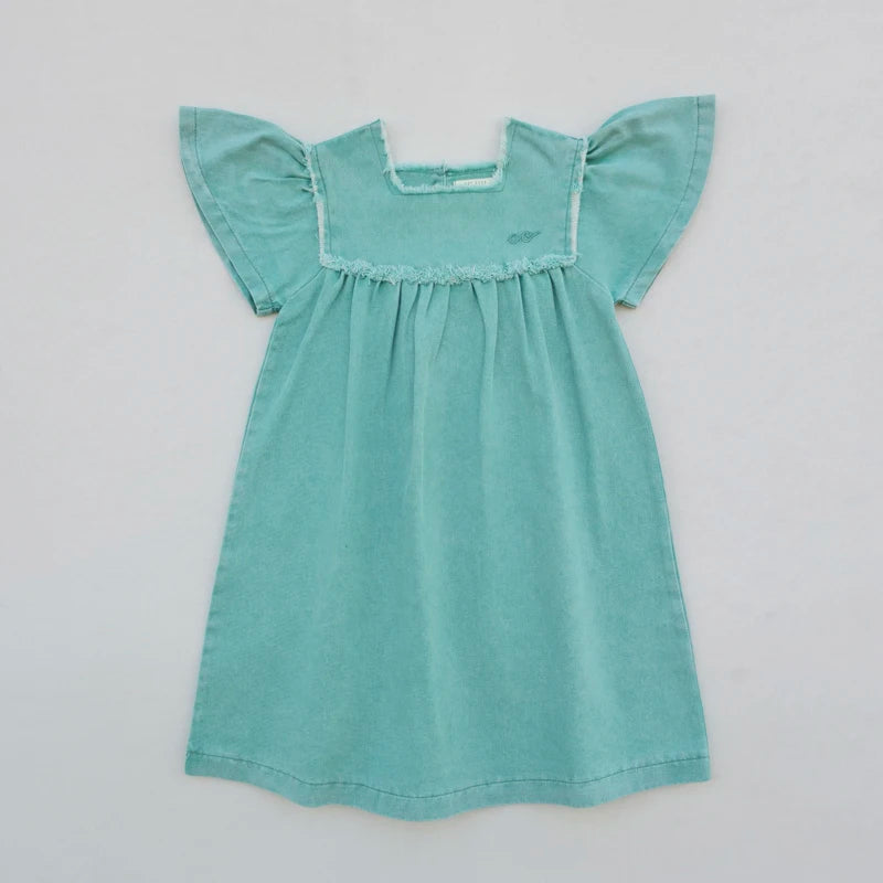 Collection Denim Vert Ali Co SS26 | Robe Chemise & Salopette Coton | Fille & Garçon | Restockage