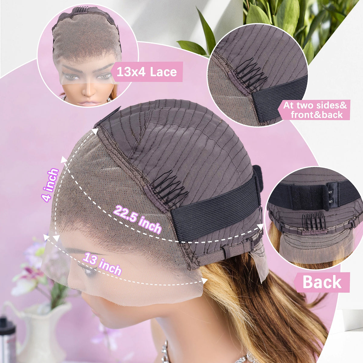 Perruque Bob Cheveux Humains | 13x4 Lace Front | 220% Densité | Coloris 4/27 Or | Wear & Go | Femmes Noires