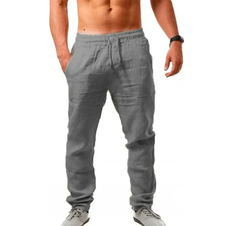 Men's Baggy Pants Men's Cotton Linen Casual Pants Breathable Trousers Fitness Streetwear Clothing Jogging Autumn Summer