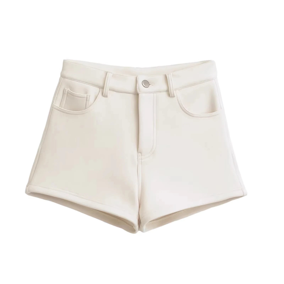 High Waist A-Line Wide Leg Pants Women's Casual Shorts Spring 2025 Korean Style Retro Elegant Outerwear Hot Pants