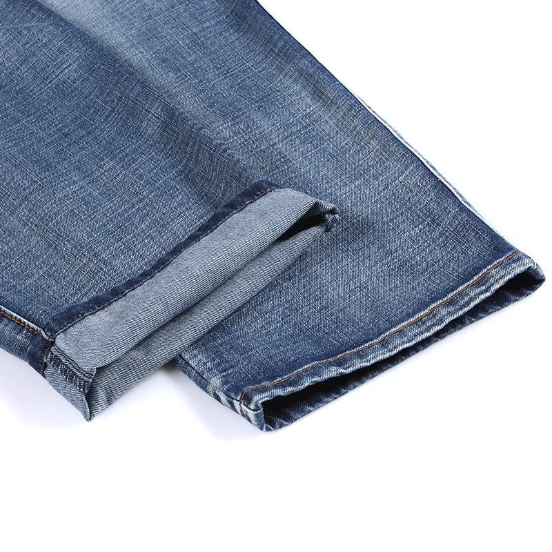 Jean droit en denim pour homme | Poches et taille mi-haute