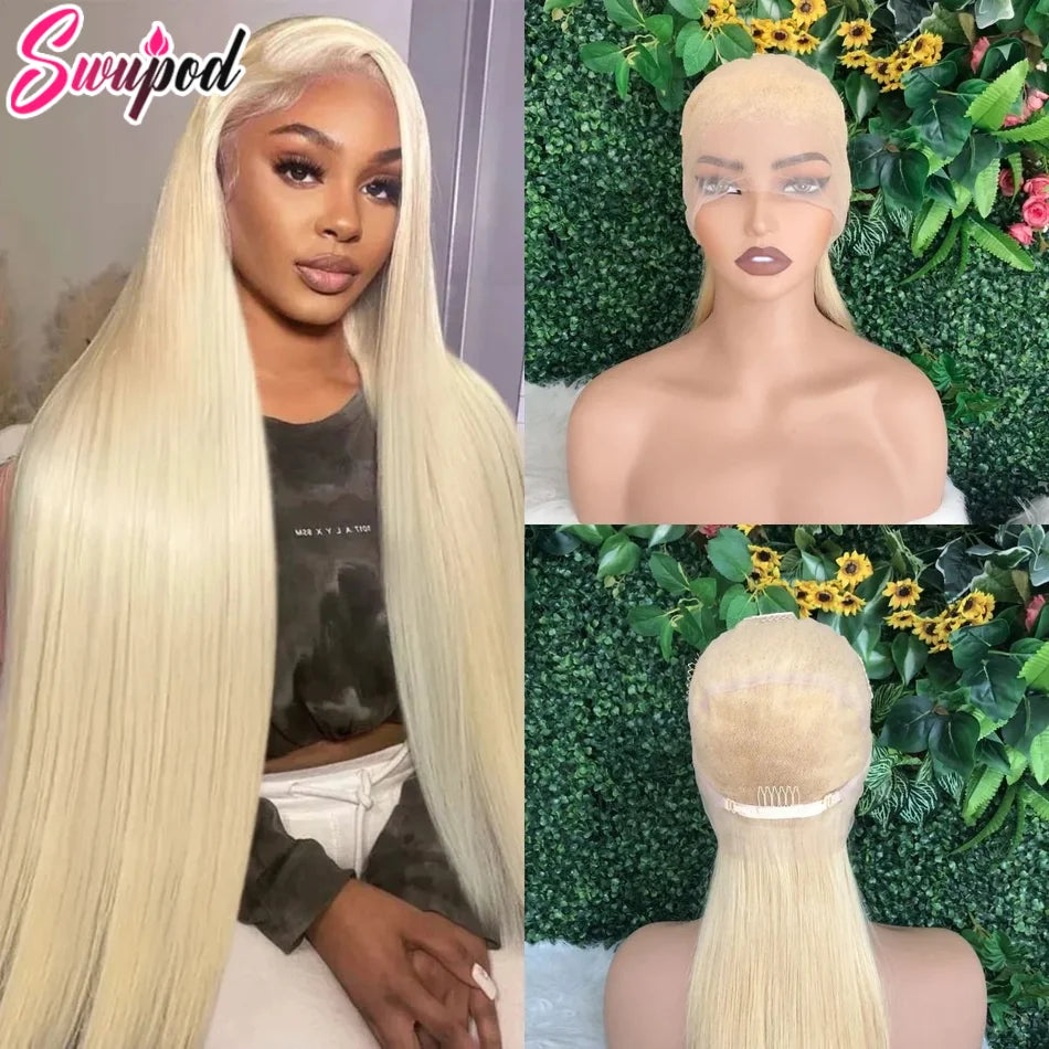 Perruque Full Lisse 613 Blonde | 250% Densité | HD Lace Front | Glueless | Pré-Pluçuée | Cheveux Humains