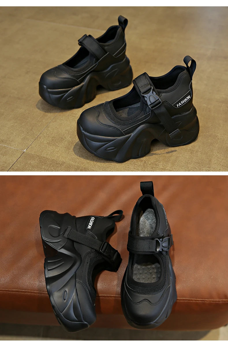 Sneakers Chunky Femme Automne 2024 | Semelle Haute 7 cm | Mesh Respirant | Chaussures Papa Sport