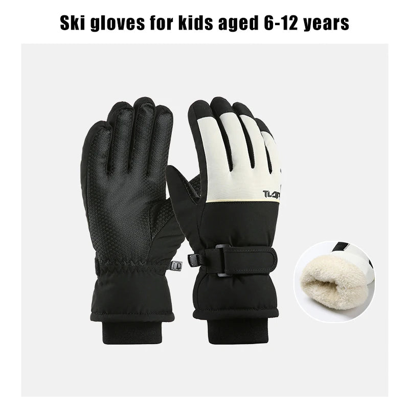 Gants Hiver Enfant Imperméables Antidérapants | Ski & Cyclisme Extérieur | Garçon Fille