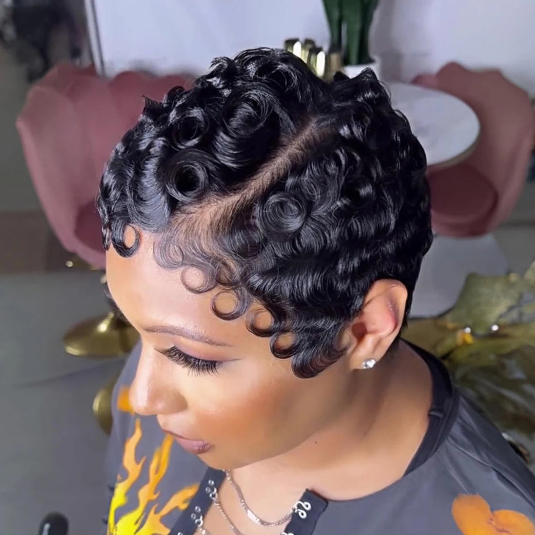 Perruque Body Wave Pixie Cut | 13x4 HD Lace Front | Glueless | Pré-Pluçuée | Cheveux Humains | Femme