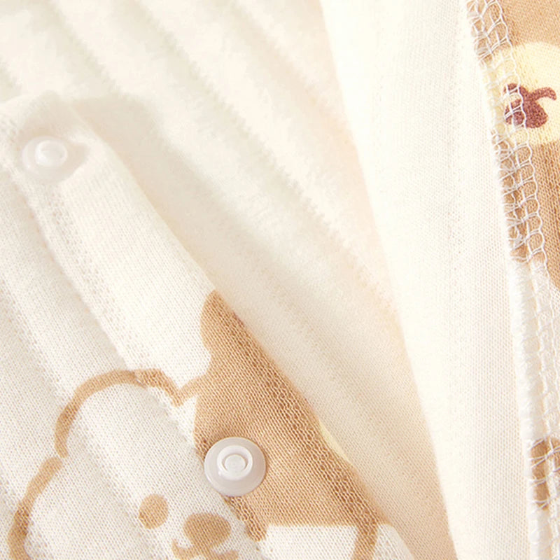 Combinaison Bébé Coton Épais | Ours Mignon | Rampante Manches Longues | Hiver | Garçon & Fille | Pyjama
