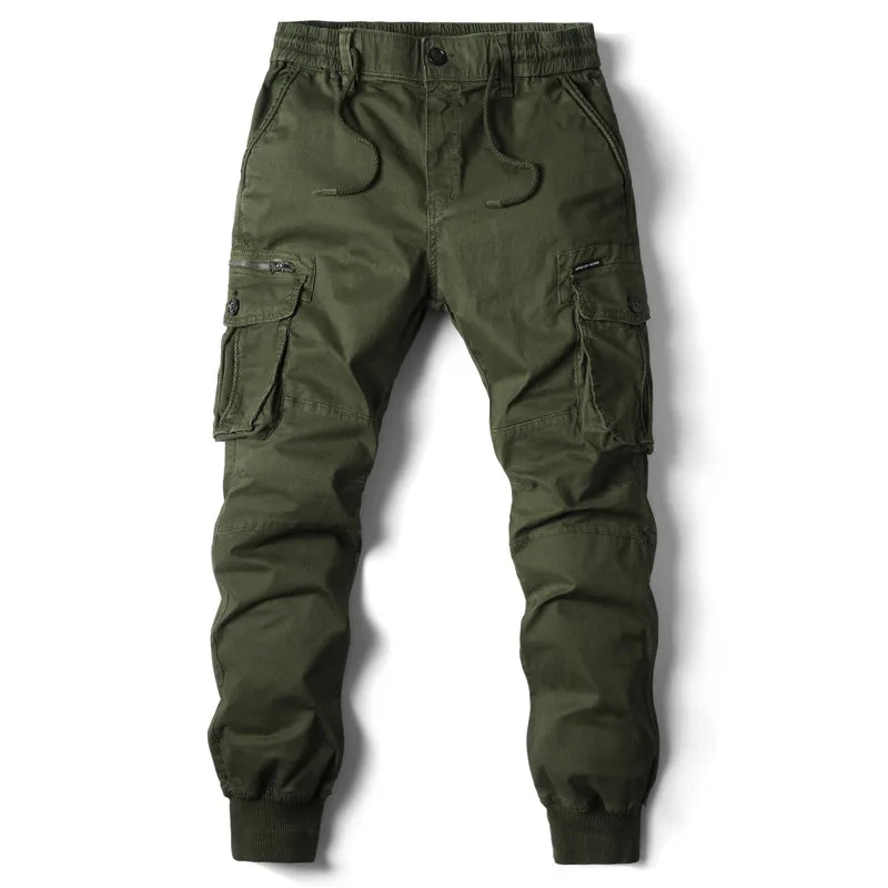 Men's Cargo Jogger Casual Pants Cotton Full Length Tactical Military Trousers