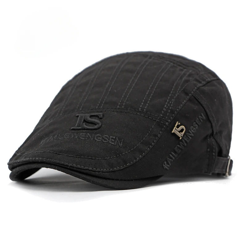 2026 Hat Men's Spring Summer Embroidery Cotton Cap British Vintage Fashion Forward Hat Women's Casual Beret Youth Hat