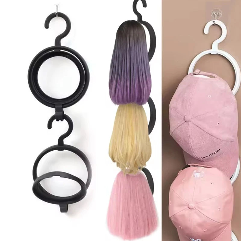 1-5Pcs Hanging Stand For Wigs Hats Multifunctional Hanger For Multiple Wigs Durable Wig Holder For Salon Display Wall Wig Holder