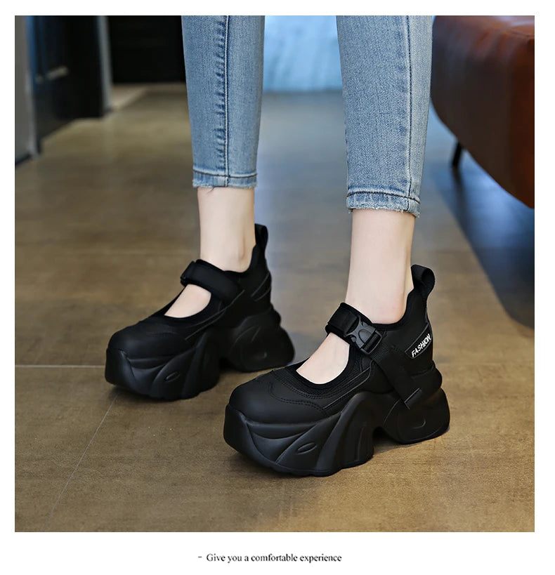 Sneakers Chunky Femme Automne 2024 | Semelle Haute 7 cm | Mesh Respirant | Chaussures Papa Sport
