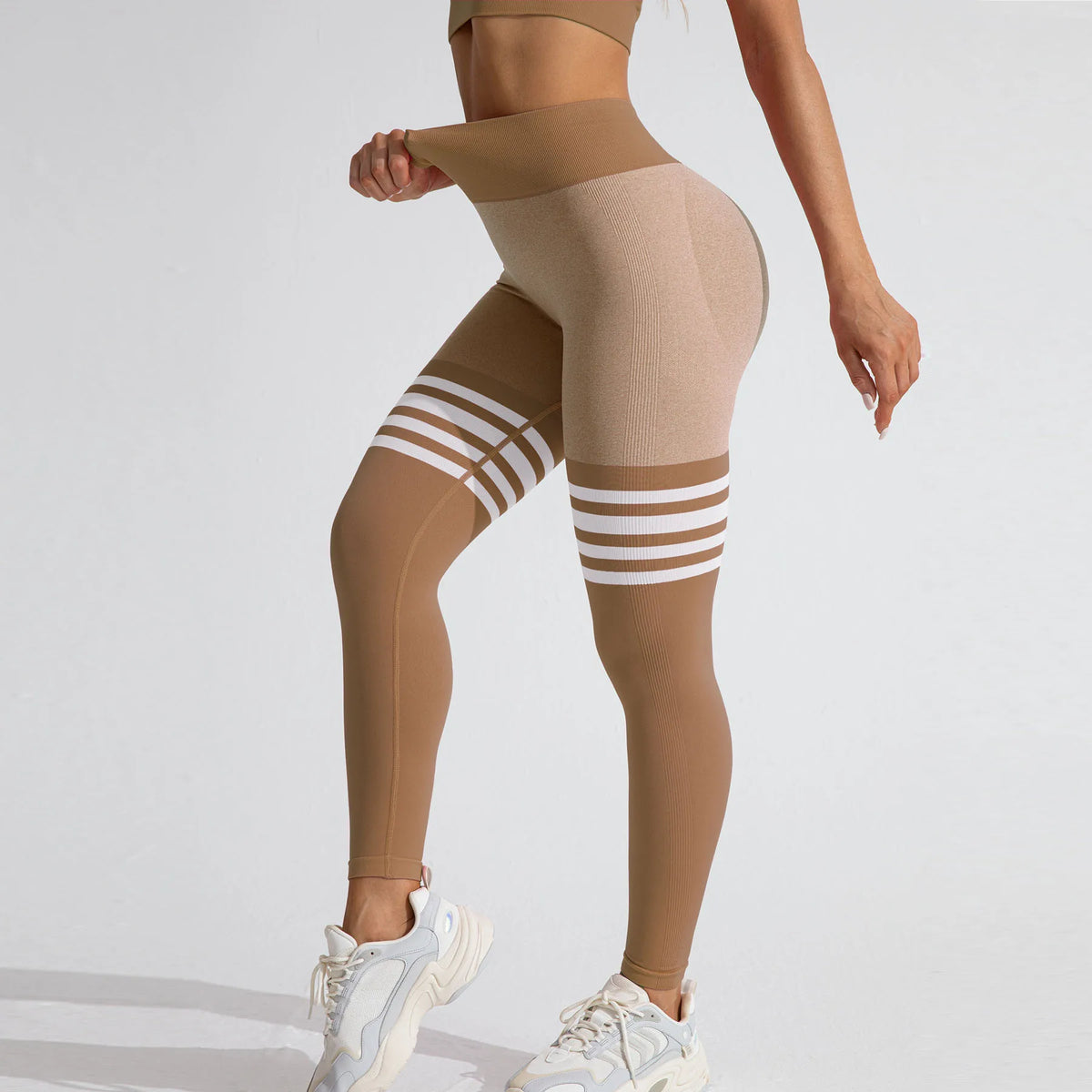 Legging Femme Dos V | Gym & Fitness | Taille Haute Élastique | Scrunch Yoga Sport | S-XL