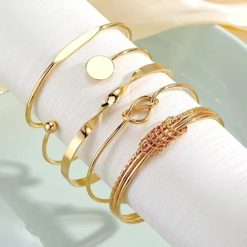 Trendy Multilayer Bracelets for Women Elegant Delicate Twist Sparkling Adjustable Bangles Jewelry Couples Gifts