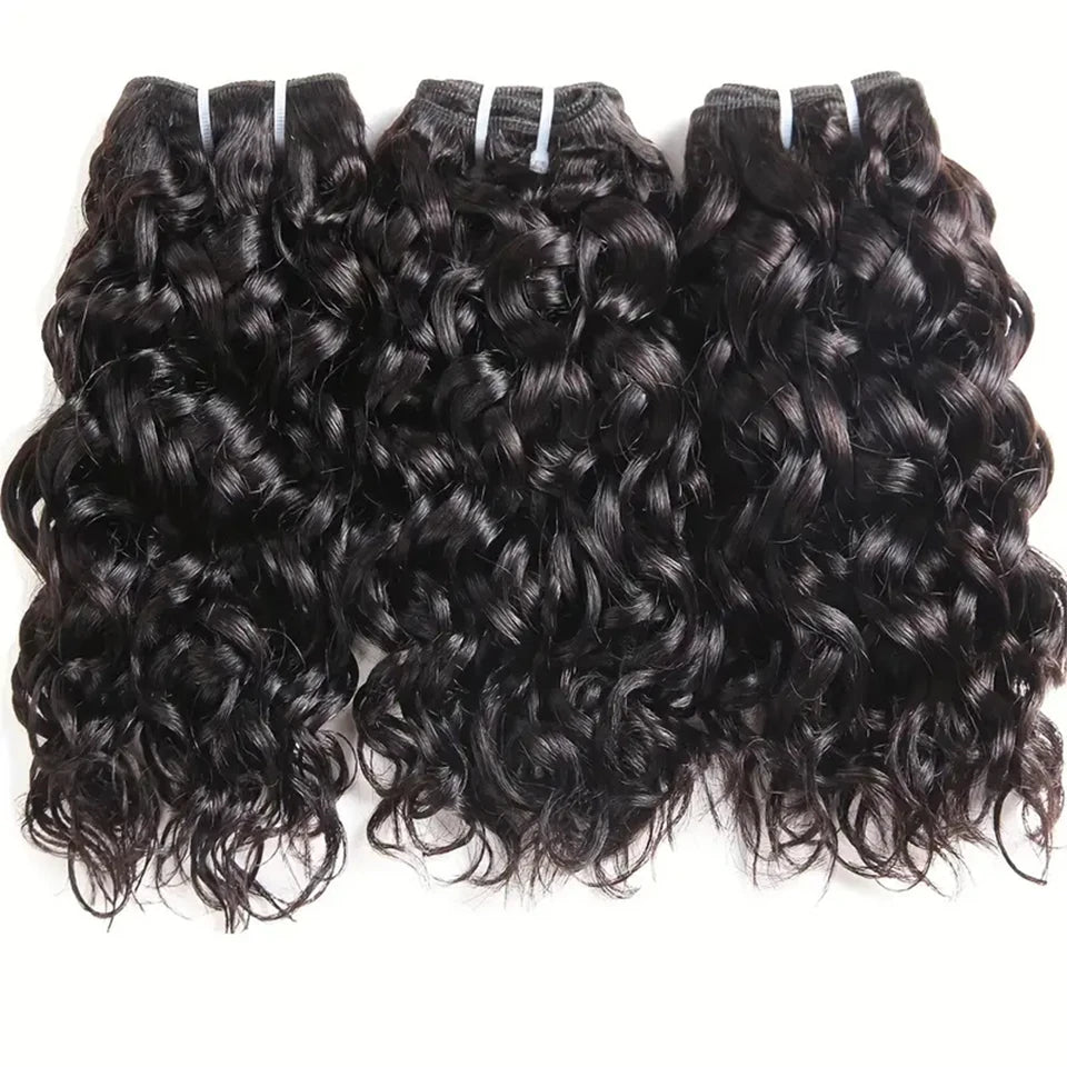 Tissage Kinky Curly Cheveux Humains Courts | Avec Closure | 100% Non-Traité | Remy Naturel