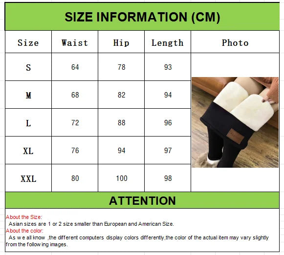 Legging Femme Hiver Épais Chaud | Agneau Cachemire | Taille Haute Polaire | Slim Velours