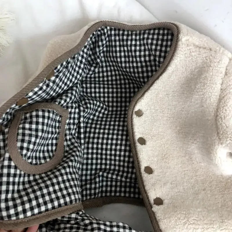 Fashion New Autumn and Winter Warm Jacket Two Sides Wear Plaid Plush Jacket Kids Jackets Winter Clothes DGUKYM 12042