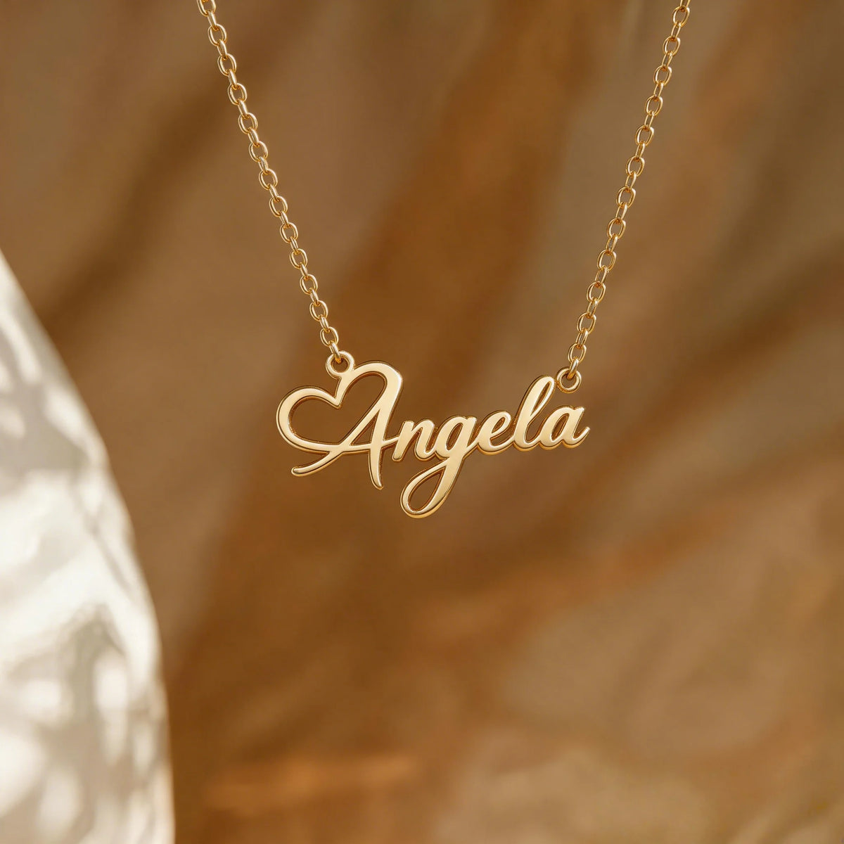 Custom Name Heart Necklace For Women Personalized Minimalism Jewelry Gold Color Choker Necklace Pendant Nameplate Gifts