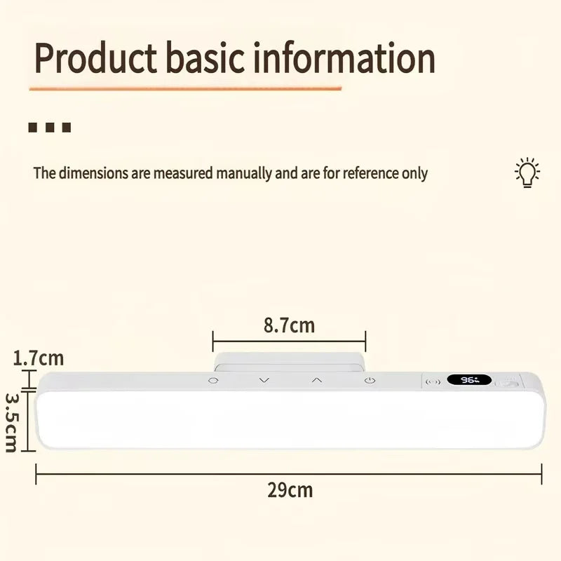 Lampe de Bureau Tactile Magnétique Rechargeable | Batterie Intégrée | Lecture, Miroir & Chevet