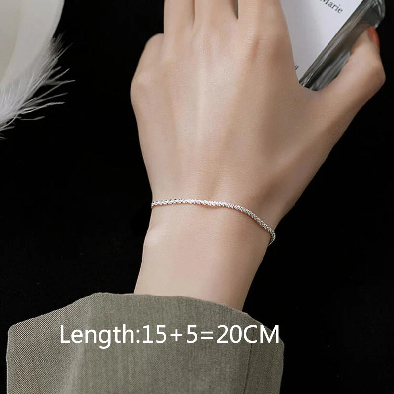 Bracelet de Cheville Argent 925 | Simple & Élégant | Cadeau Anniversaire Femme | Bijou Premium