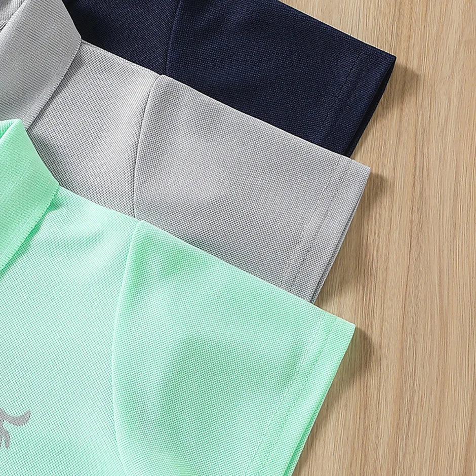 Polo POLO Garçon Été Multicolore | Set 3 Pièces | Manches Courtes Casual | Enfant Tendance
