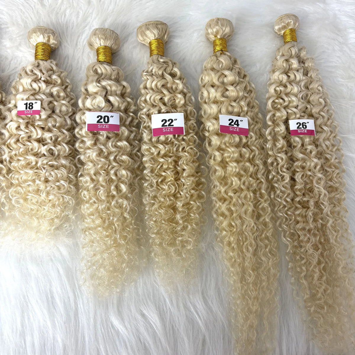 20 22-inch 613# Blonde Jerry Curly Human Hair Bundles 12A Brazilian Remy Raw Deep Wave Curly Human Hair Extensions for Women