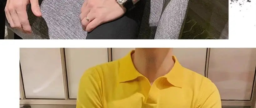 Polo en maille uni pour homme | Manches courtes