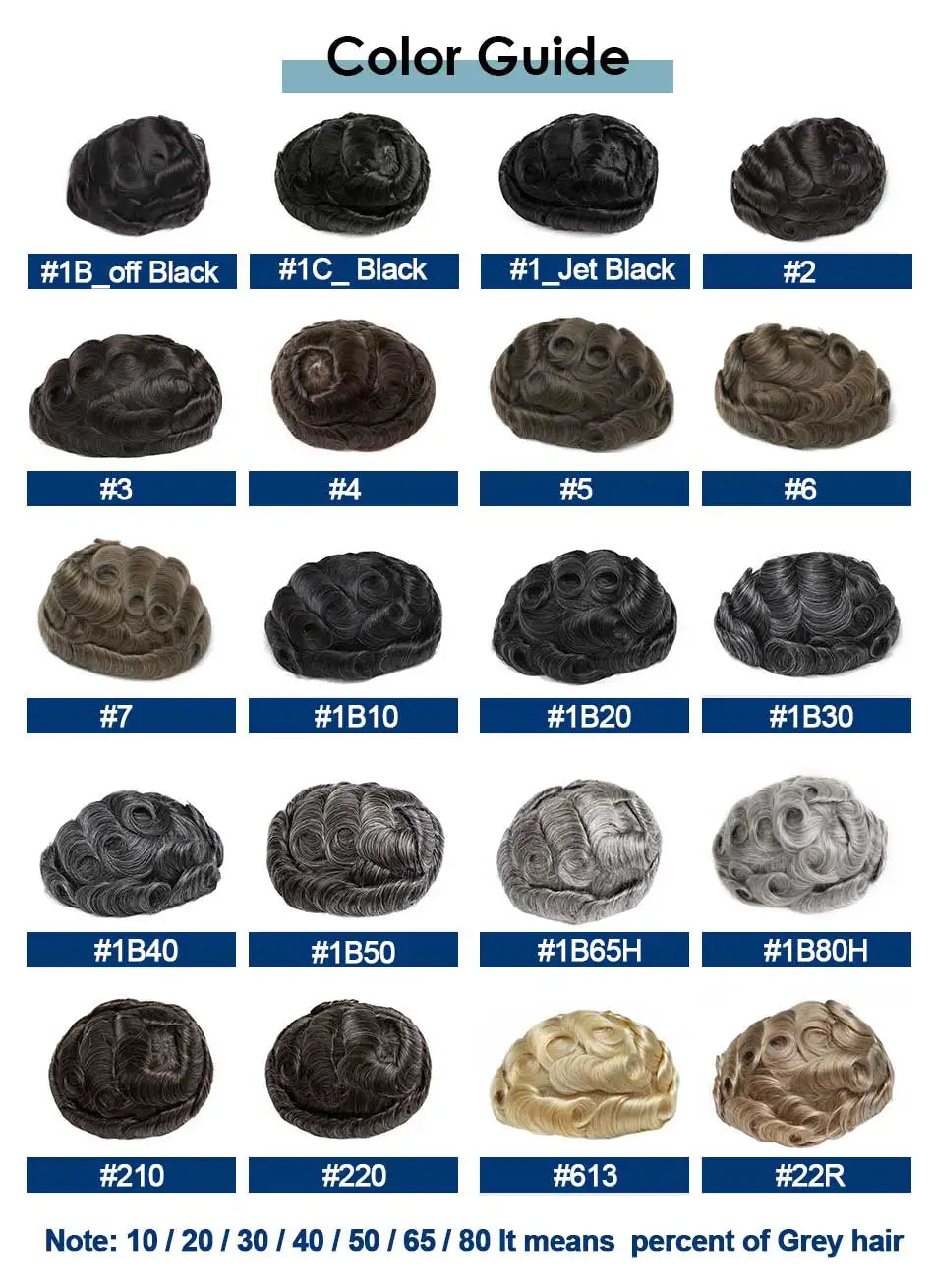 Perruque Tresses Twist Homme Indétectable | Prothèse Capillaire Crochet | Peau | Hair System | Homme Noir