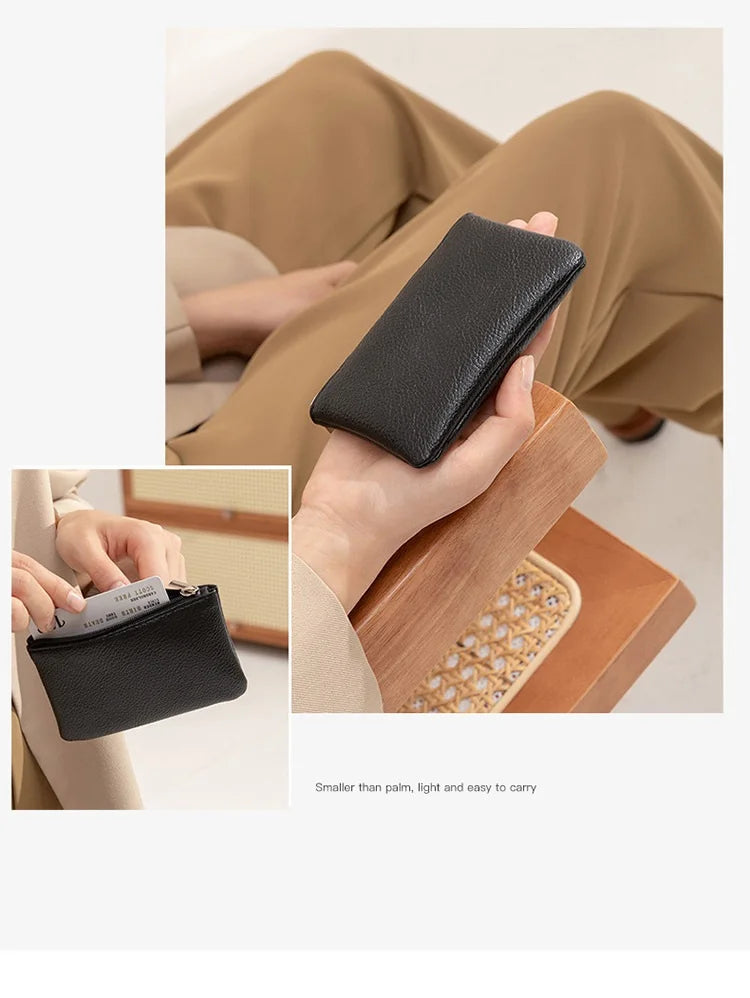 Petit Portefeuille Femme | Fermeture Éclair | Porte-Cartes & Clés | Cuir PU Haute Qualité | Court