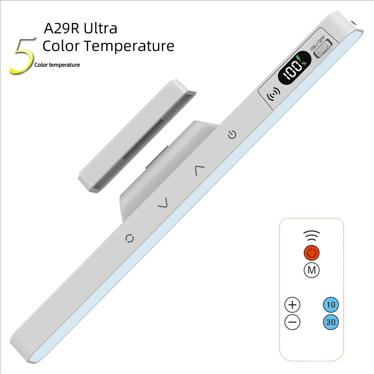 Lampe de Bureau Tactile Magnétique Rechargeable | Batterie Intégrée | Lecture, Miroir & Chevet