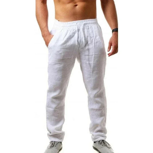 Men's Baggy Pants Men's Cotton Linen Casual Pants Breathable Trousers Fitness Streetwear Clothing Jogging Autumn Summer