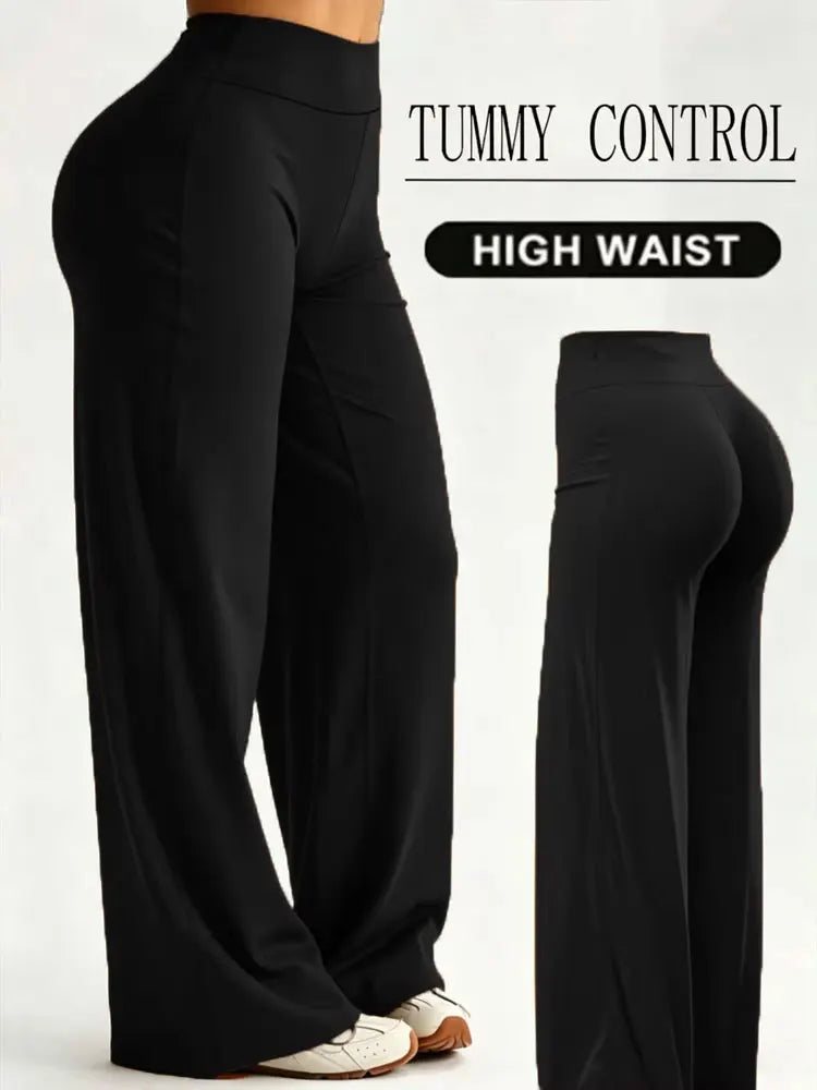 Pantalon Sport Droit Taille Haute | Peau Nue | Lift Fesses | Fitness Casual | Legging Sculptant
