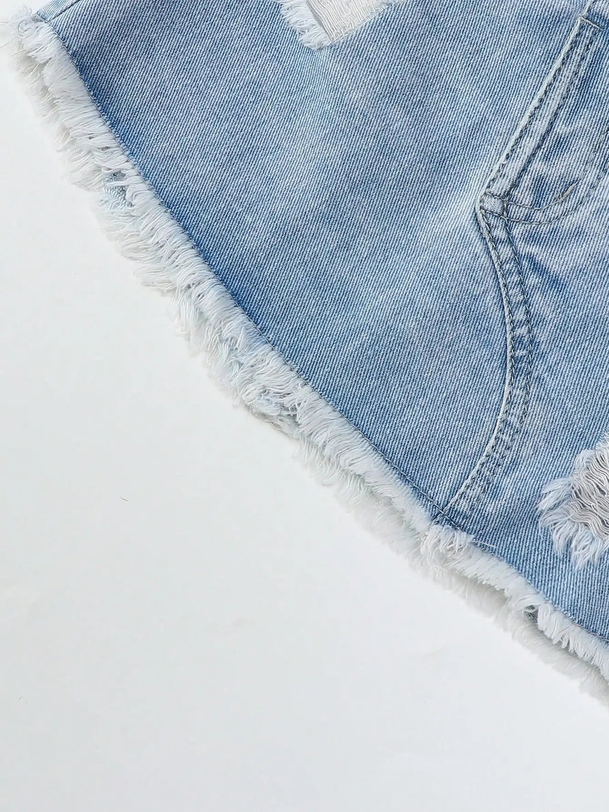 Girls Casual Style Sleeveless Top with Distressed Denim Skirt Set - Trendy Outfit for Kids