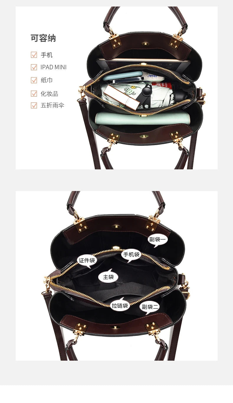 Sac à Main Femme Élégant | Cuir Haute Qualité | Tote Top Handle | Grande Capacité | Bandoulière